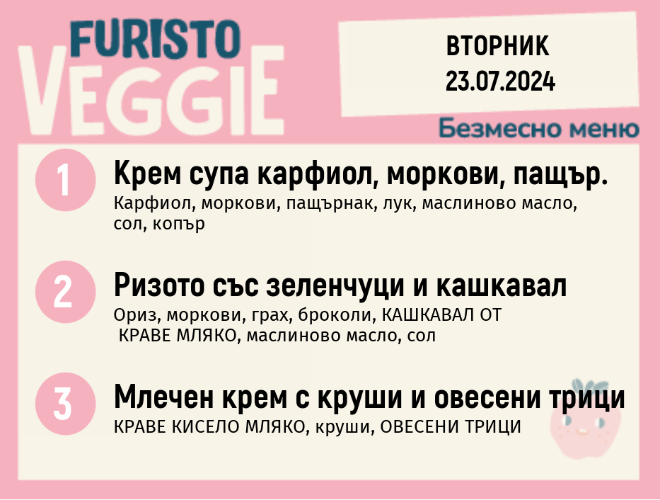Меню 23.07 безмесно 200гр. 